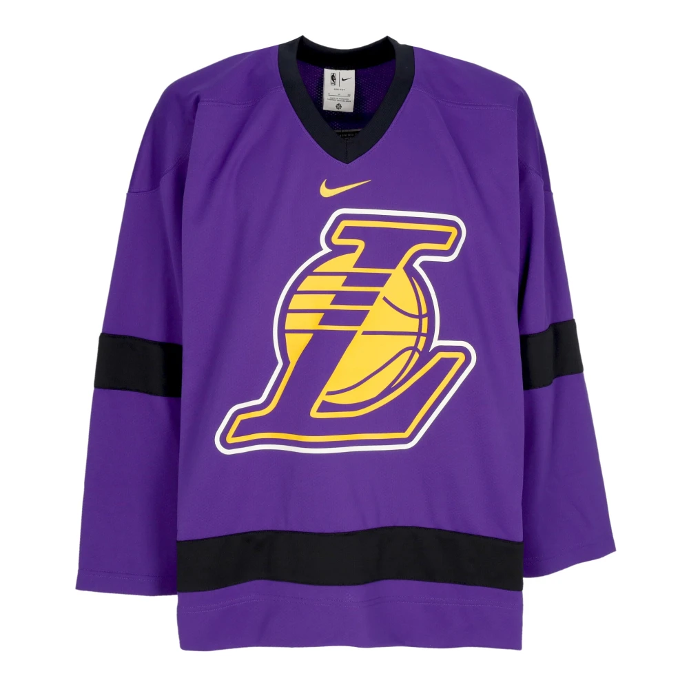 Nike Men's Purple Training, L, Lakers Courtside Hockey Jersey