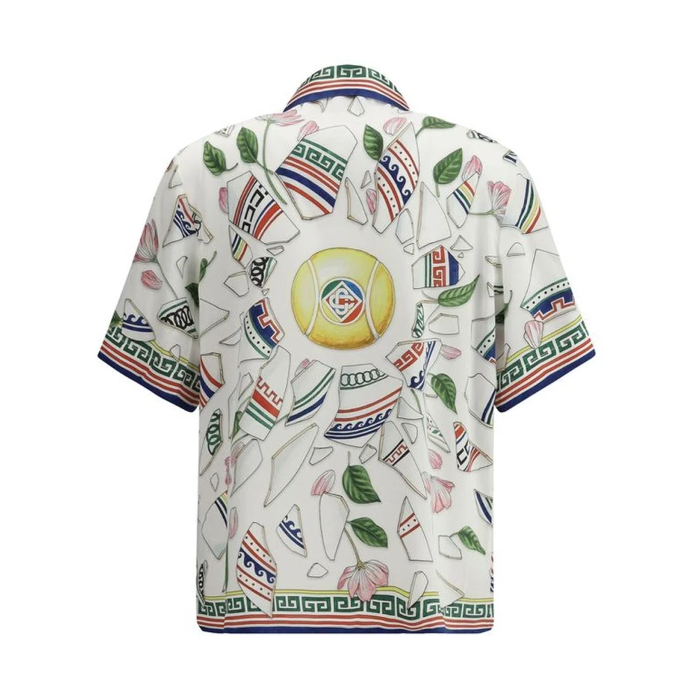 Casablanca Zijden Cubaanse kraag shirt met gedurfd print Multicolor Heren