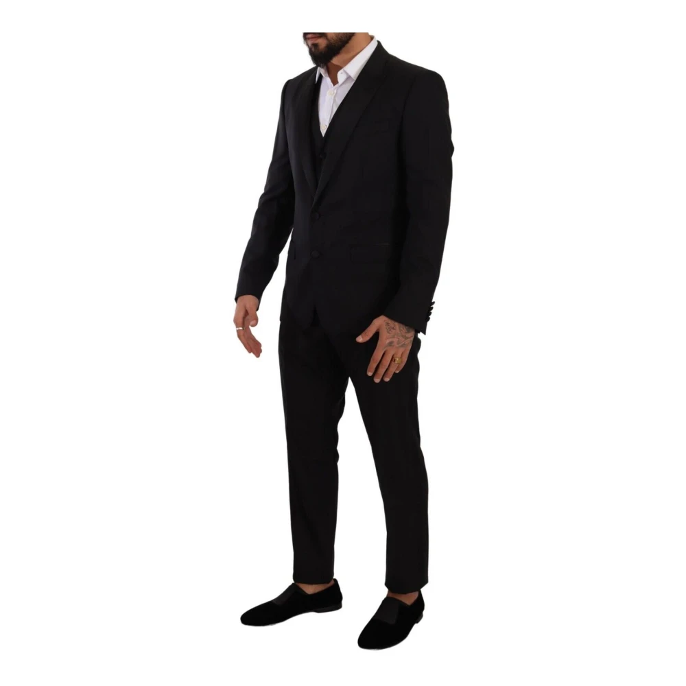 Dolce & Gabbana Zwart Slim Fit 3-delig Pak Black Heren