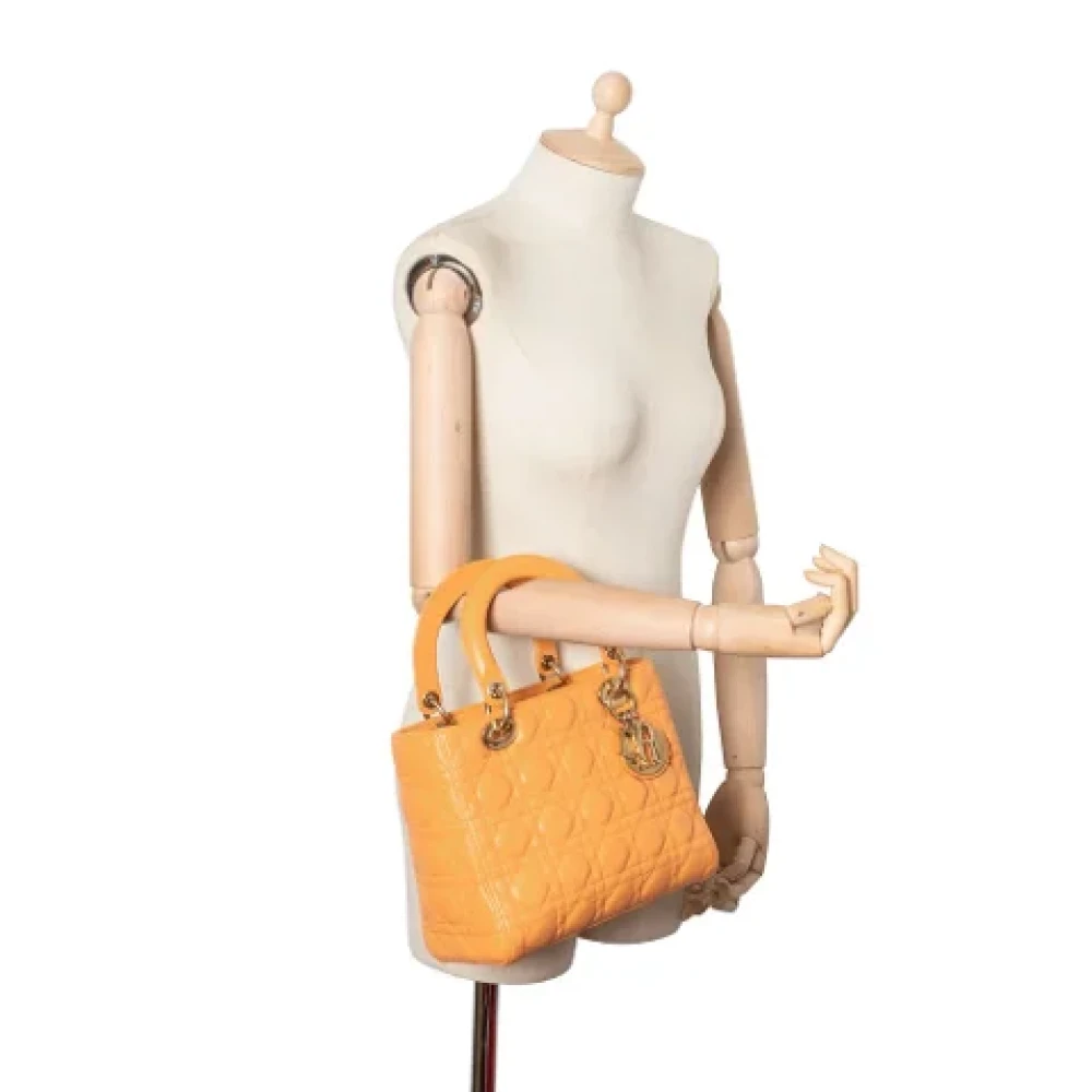 Dior Vintage Pre-owned Leather dior-bags Orange Dames