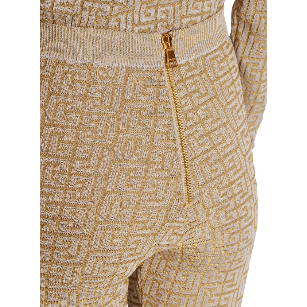 Balmain PB Labyrinth gebreide leggings Beige Dames