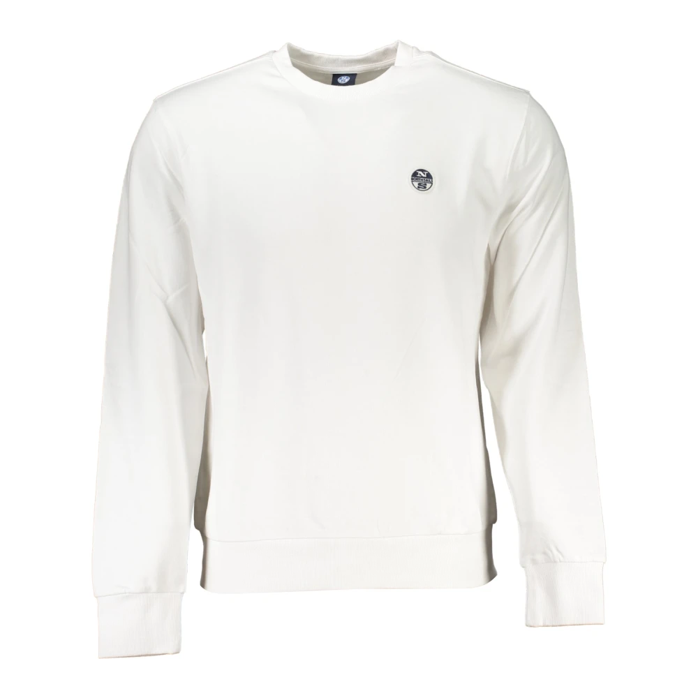 North Sails Men's White Sweatshirts, 3XL, Long Sleeve Sweatshirt With Logo