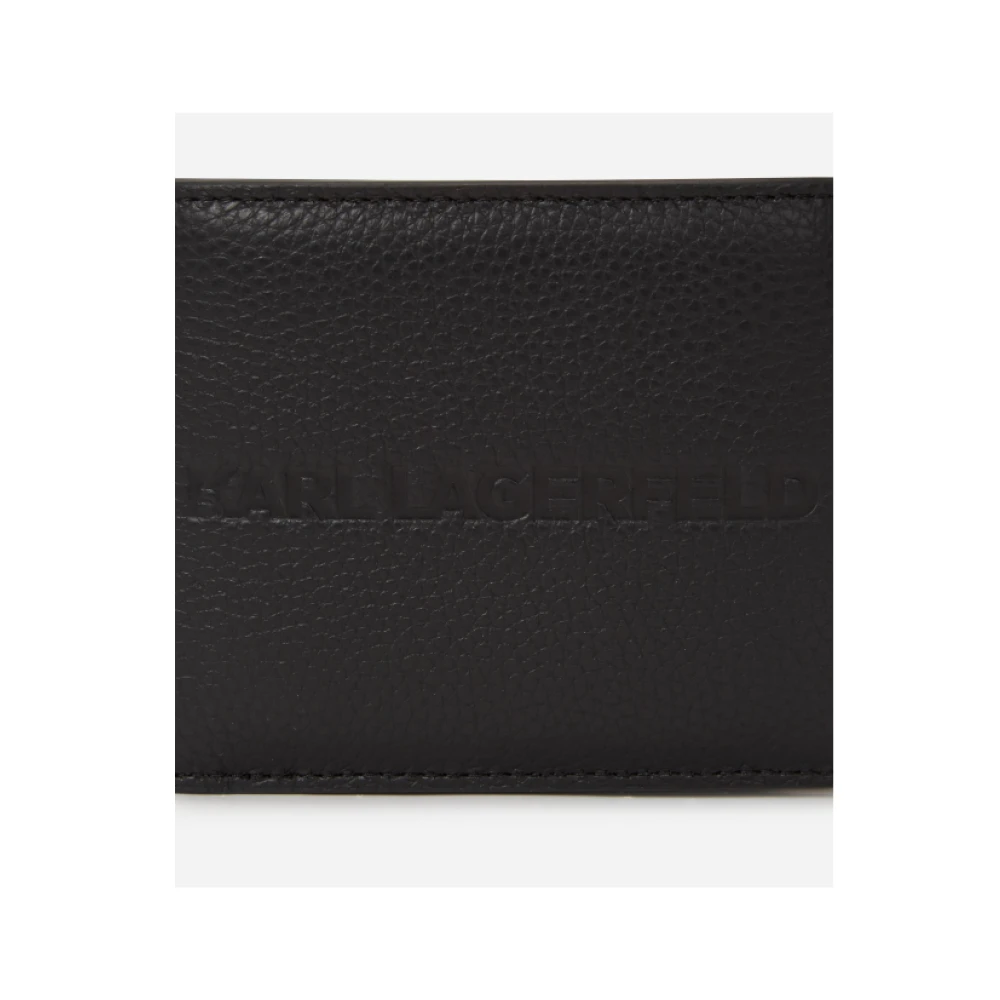 Karl Lagerfeld Zwart Gekorreld Portemonnee K Essential Brown Unisex