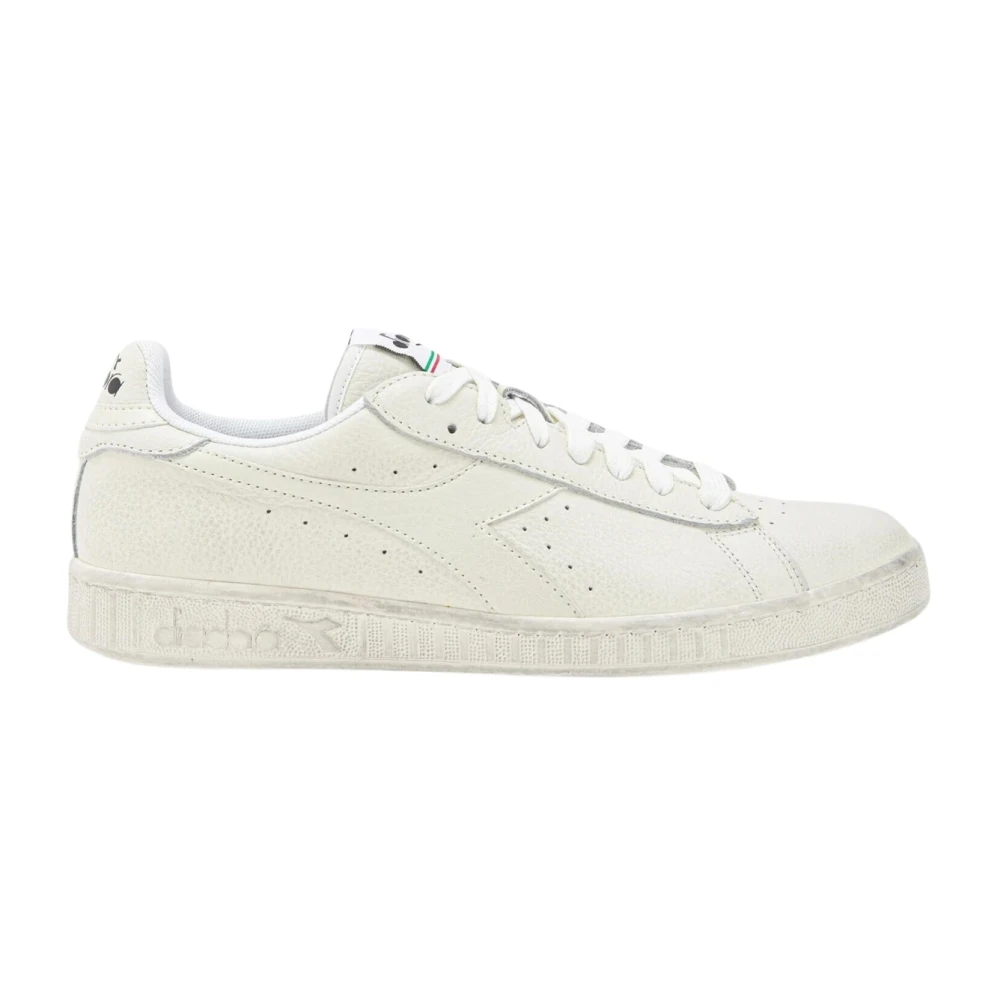Diadora Women's White Vintage Low Top Leather Sneakers