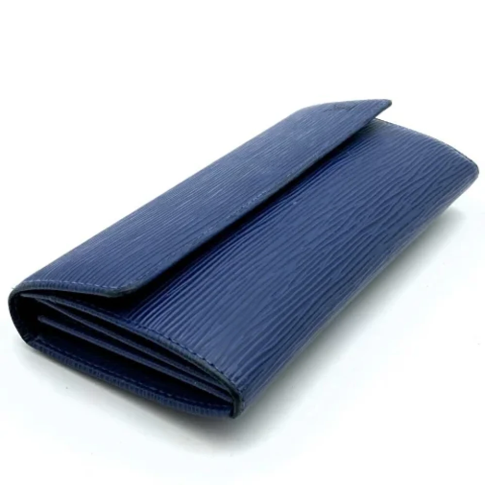 Louis Vuitton Vintage Pre-owned Leather wallets Blue Dames