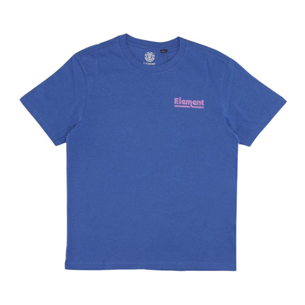 Element Navy Heren T-shirt Korte Mouw Crew Neck Blue Heren