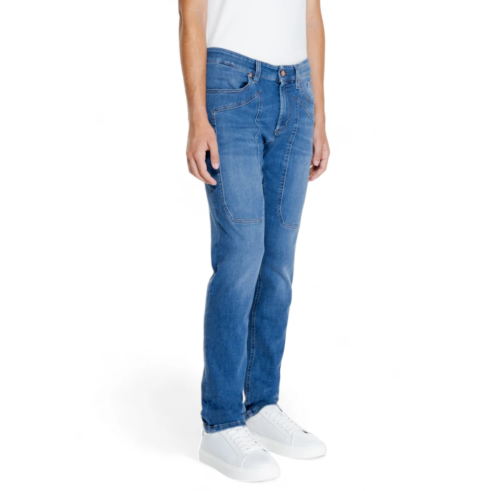 Jeckerson Heren Herfst Winter Katoenen Broek Blue Heren