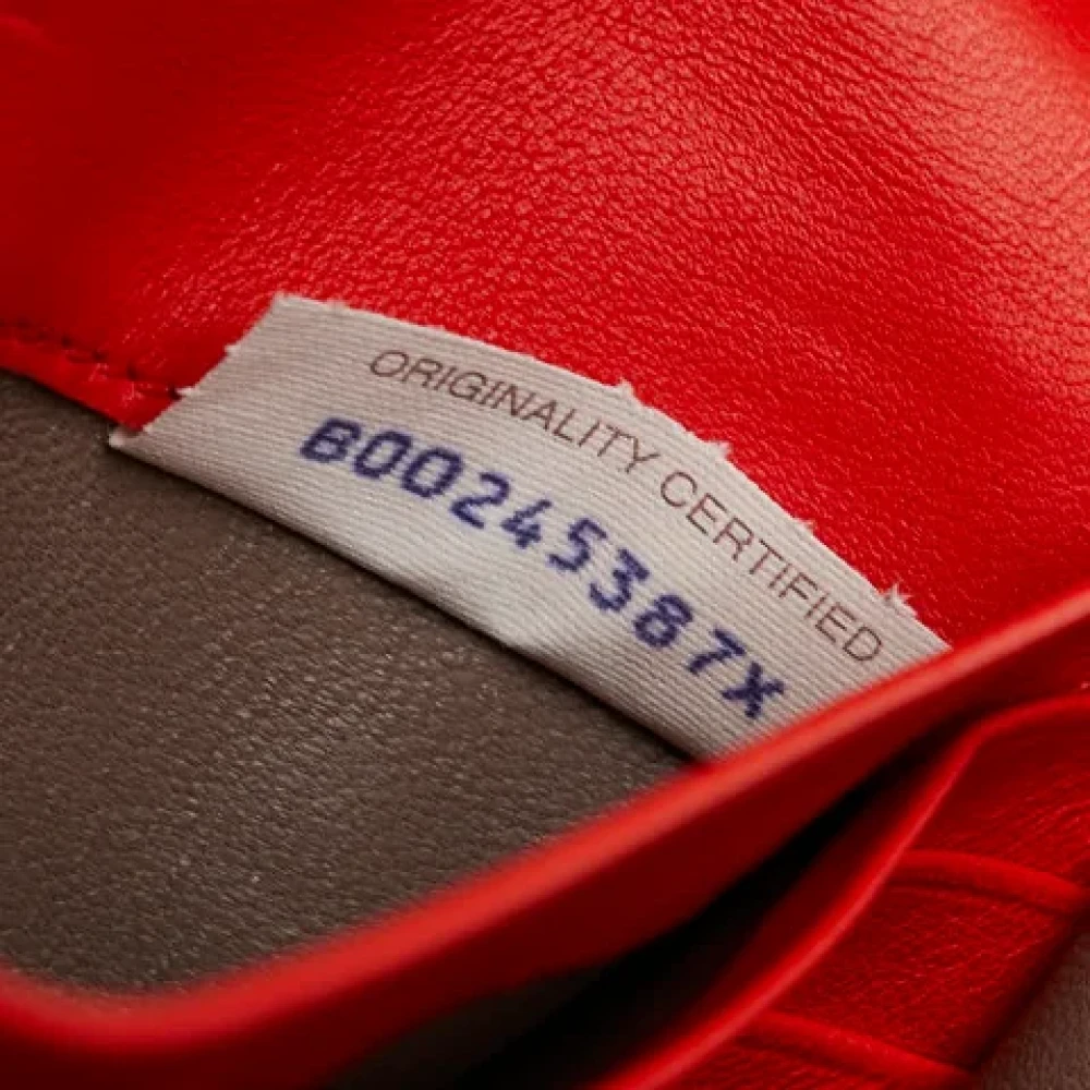 Bottega Veneta Vintage Pre-owned Leather wallets Red Dames