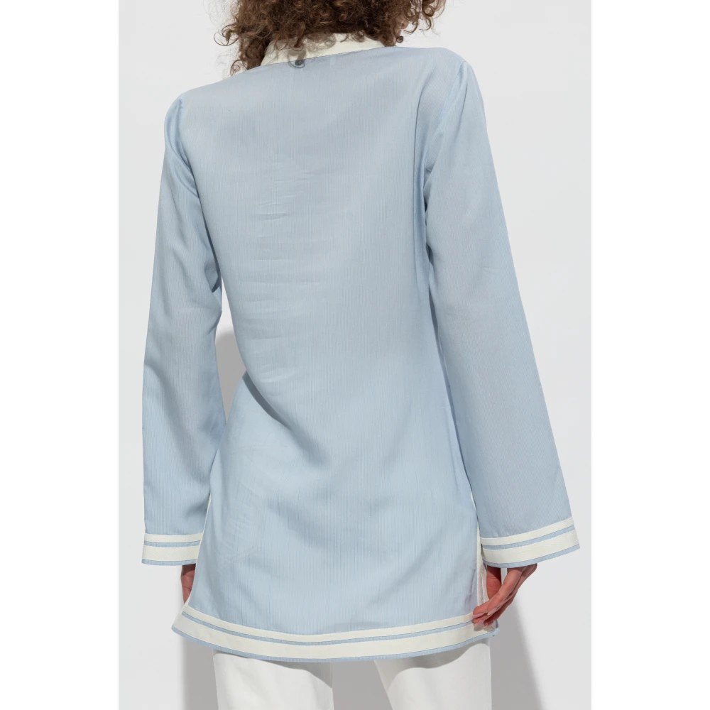 TORY BURCH Tuniek met franjes Blue Dames