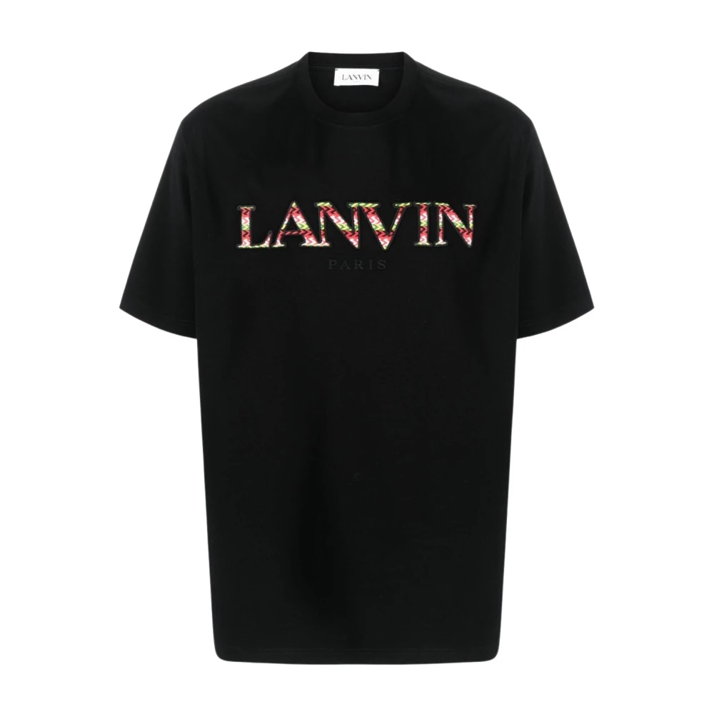 Lanvin Zwarte Classic Curb Tee-Shirt Black Heren