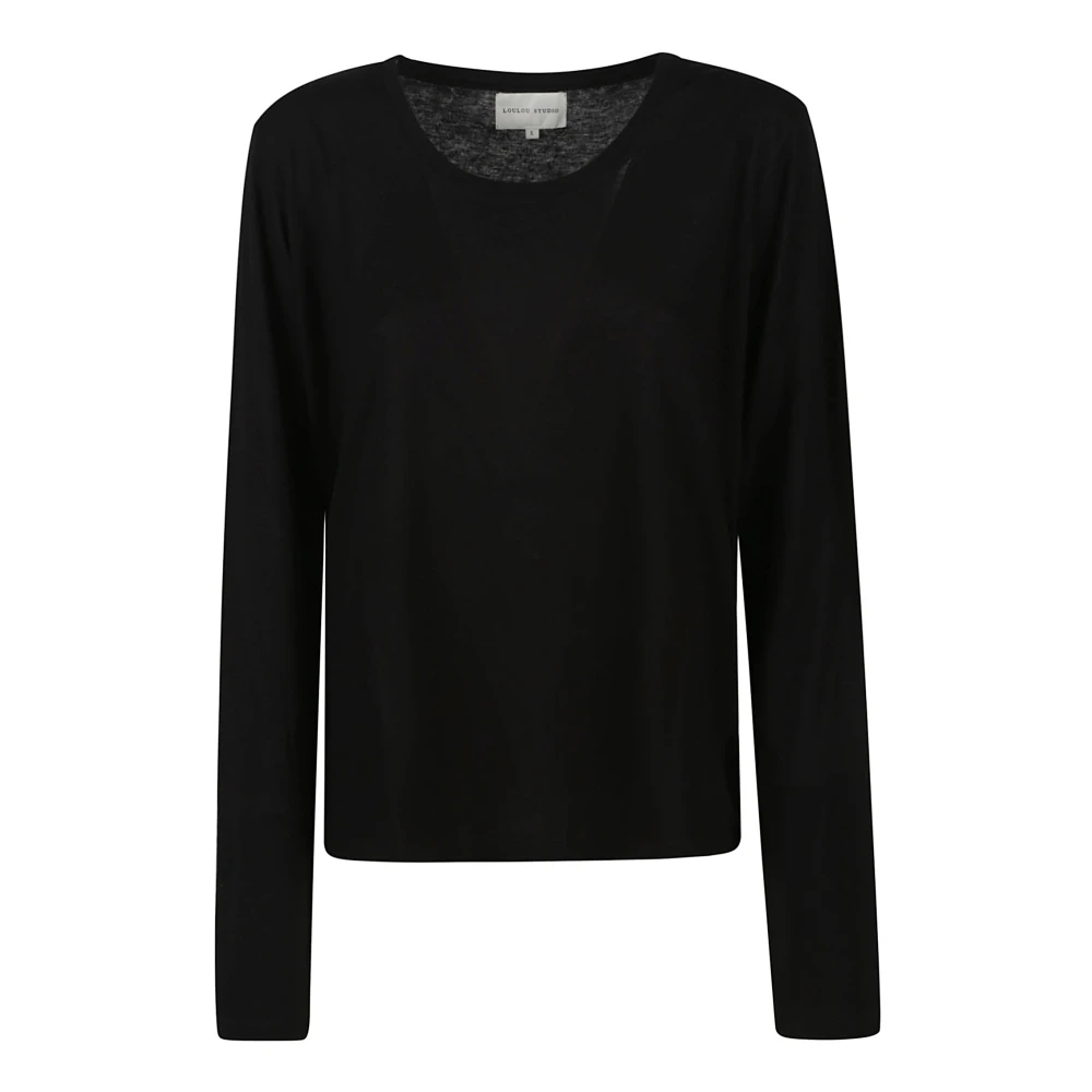 Loulou Studio Lange mouwen top in Ava-stijl Black Dames