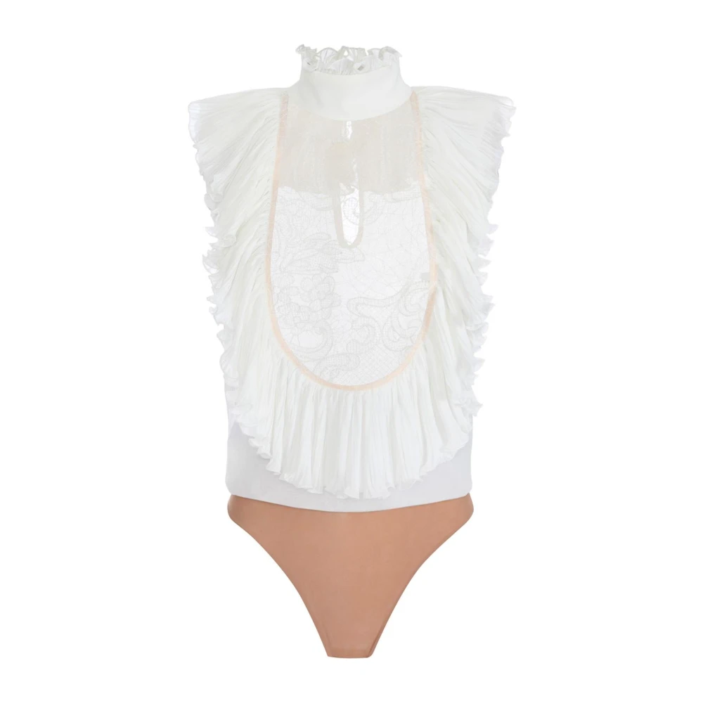 Elisabetta Franchi Donna Beige Top, L, New,