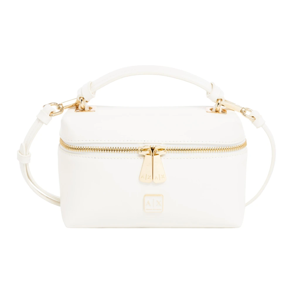 Armani Exchange Handtas met verstelbare schouderband en ritssluiting White Dames