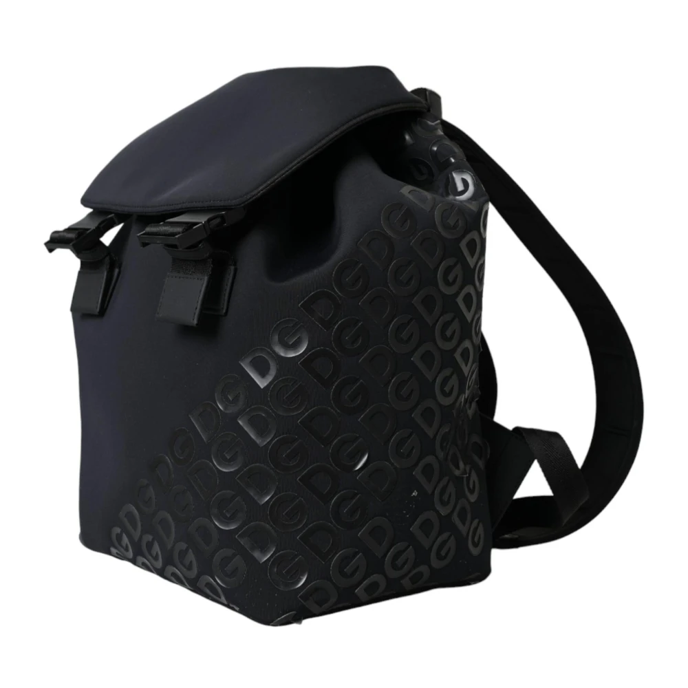 Dolce & Gabbana Neopreen Schoolrugzak met Logo Details Black Heren