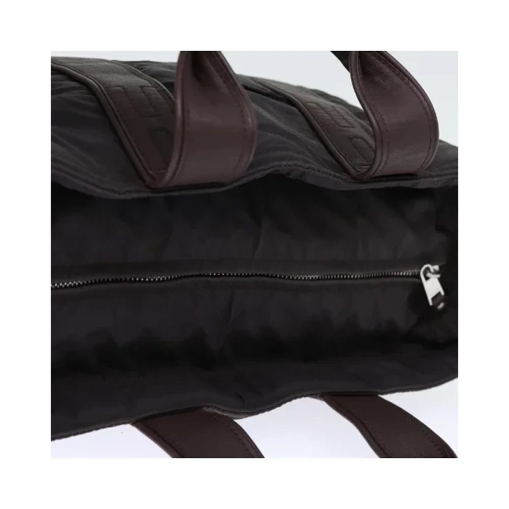 Hermès Vintage Pre-owned Nylon handbags Brown Dames