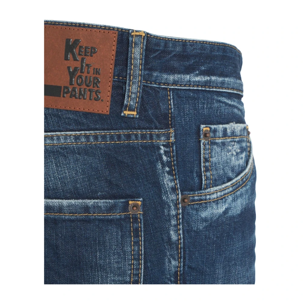 Dsquared2 Blauwe Slim Fit Distressed Jeans Blue Heren