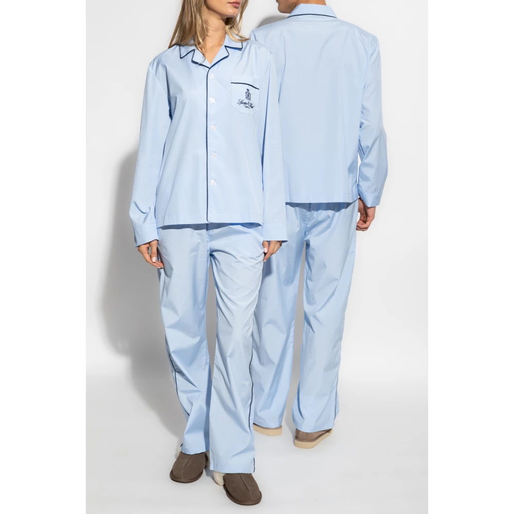Sporty & Rich Pyjamashirt uit de Wall Street-collectie Blue Heren
