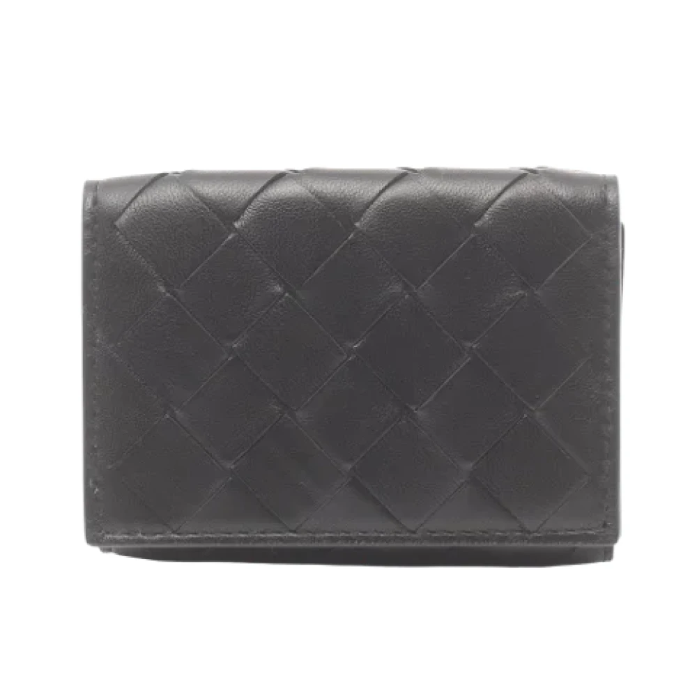 Bottega Veneta Vintage Pre-owned Leather wallets Black Dames