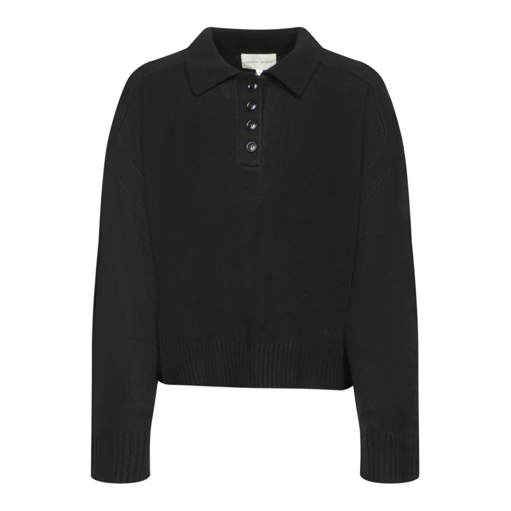 Loulou Studio Zwarte Trui Verhoog Garderobe Chic Gezellig Black Dames
