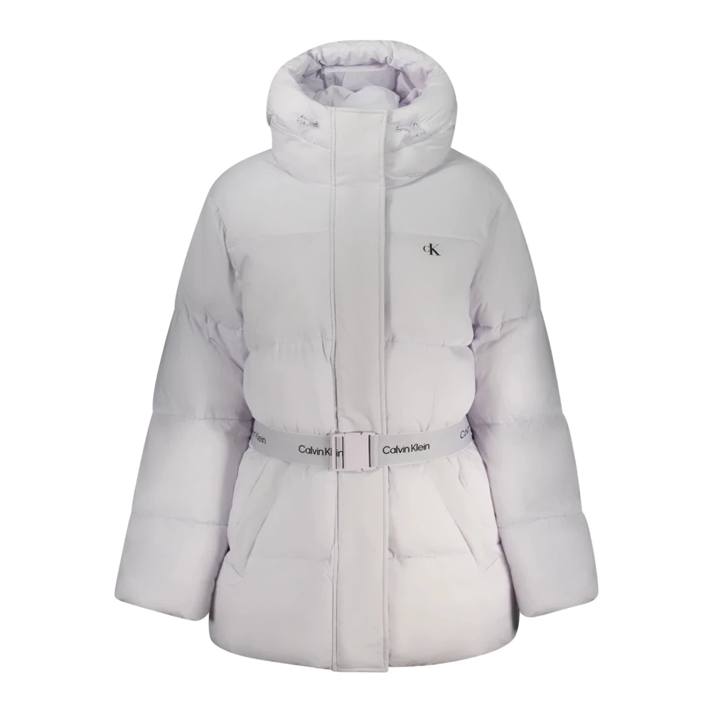 Calvin Klein Women's Purple Long-Sleeved Hooded Jacket