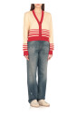 cardigan-beige-en-coton-a-col-en-v
