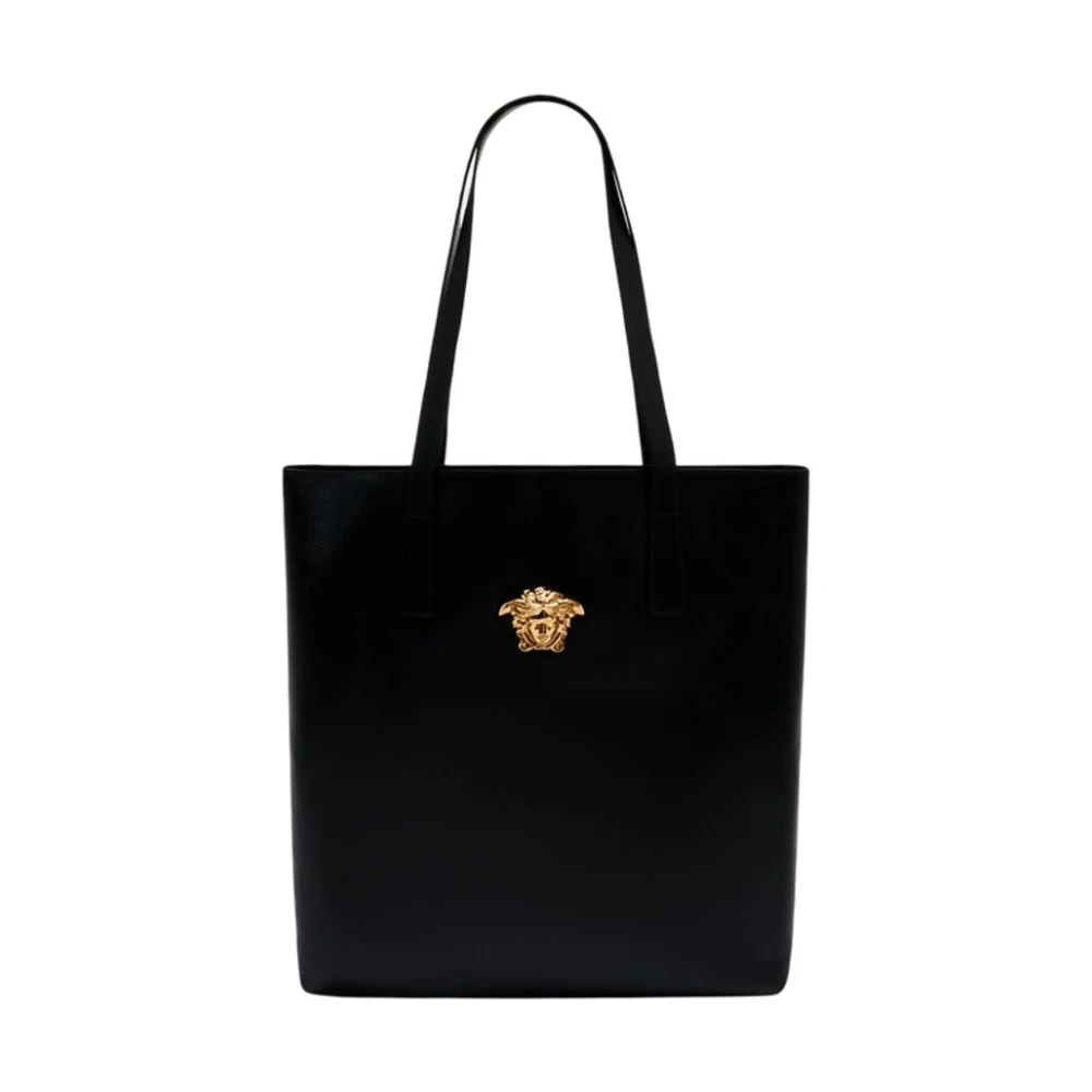 Versace Men's Black La Medusa Leather Tote