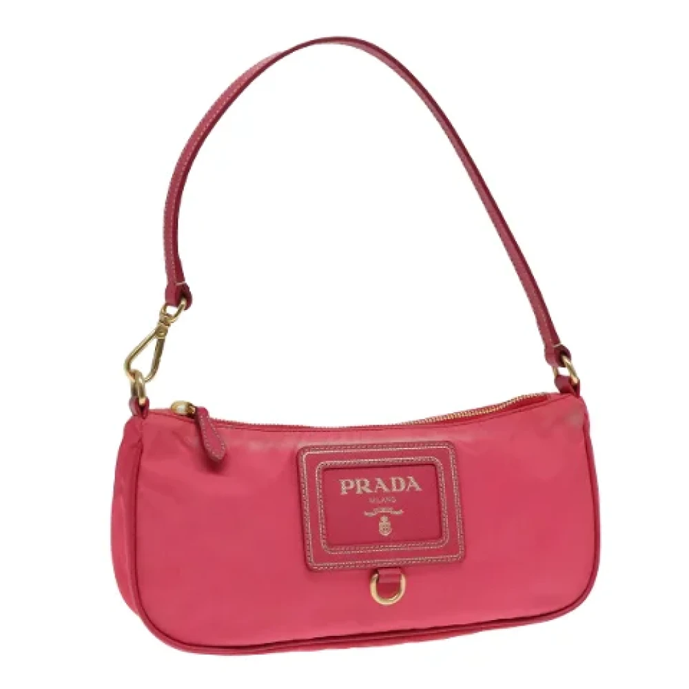 Prada Vintage Pre-owned Nylon pouches Pink Dames