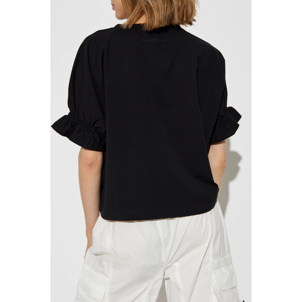 Emporio Armani T-shirt met logo Black Dames