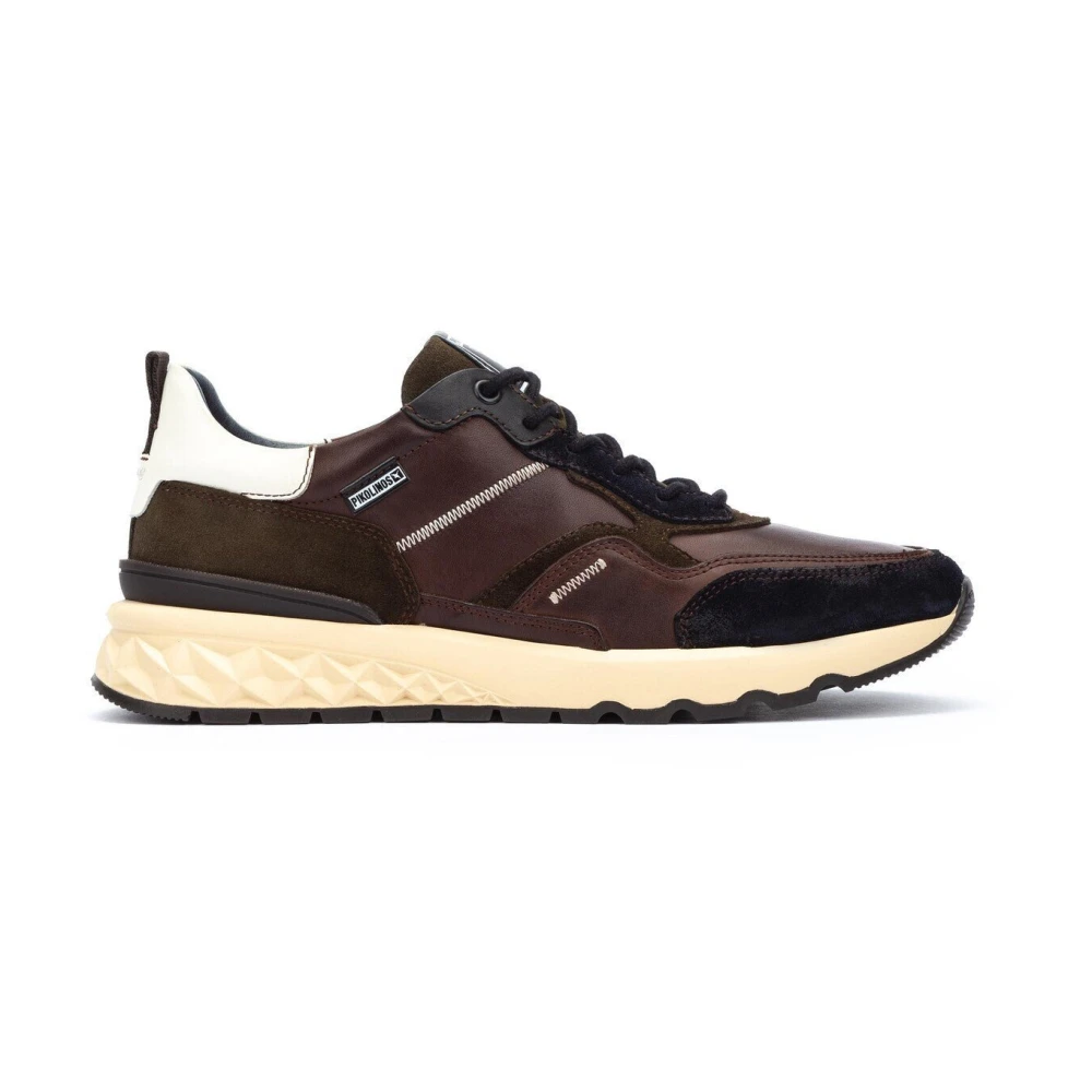 Pikolinos Bruine leren herensneaker Aranda Heren Schoenen