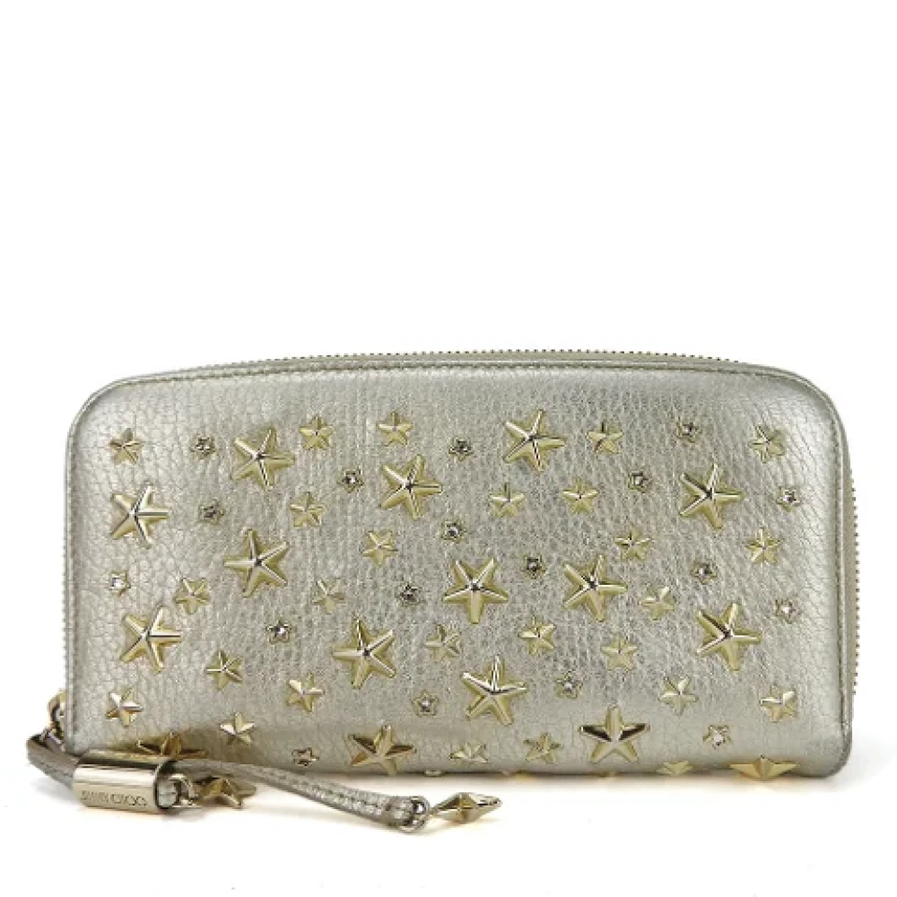 Jimmy Choo Pre-owned Leather wallets Gray Dames