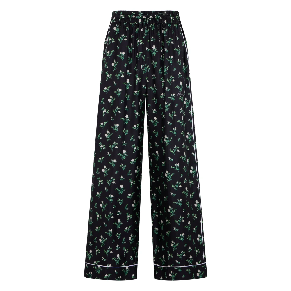 Dolce & Gabbana Women's Multicolor Silk Twill Trousers - Pyjamas - Xl - Nightwear & Lounge