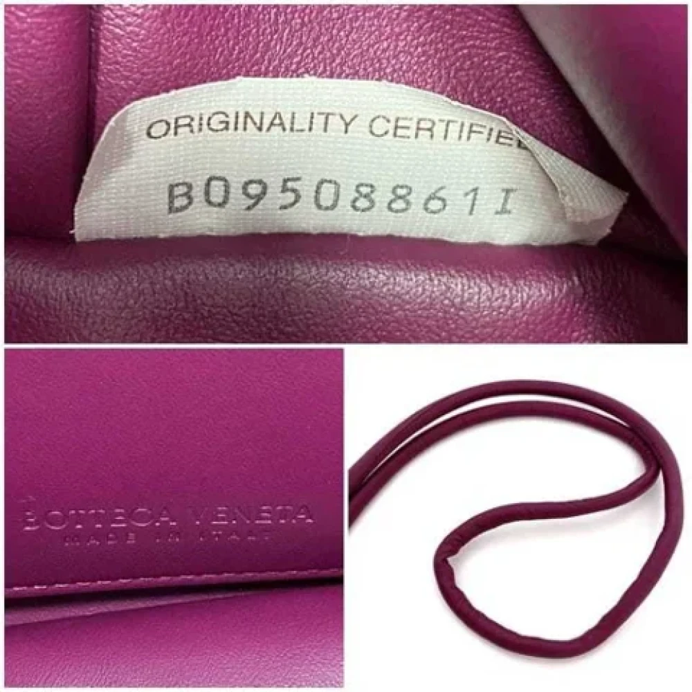 Bottega Veneta Vintage Pre-owned Leather shoulder-bags Purple Dames