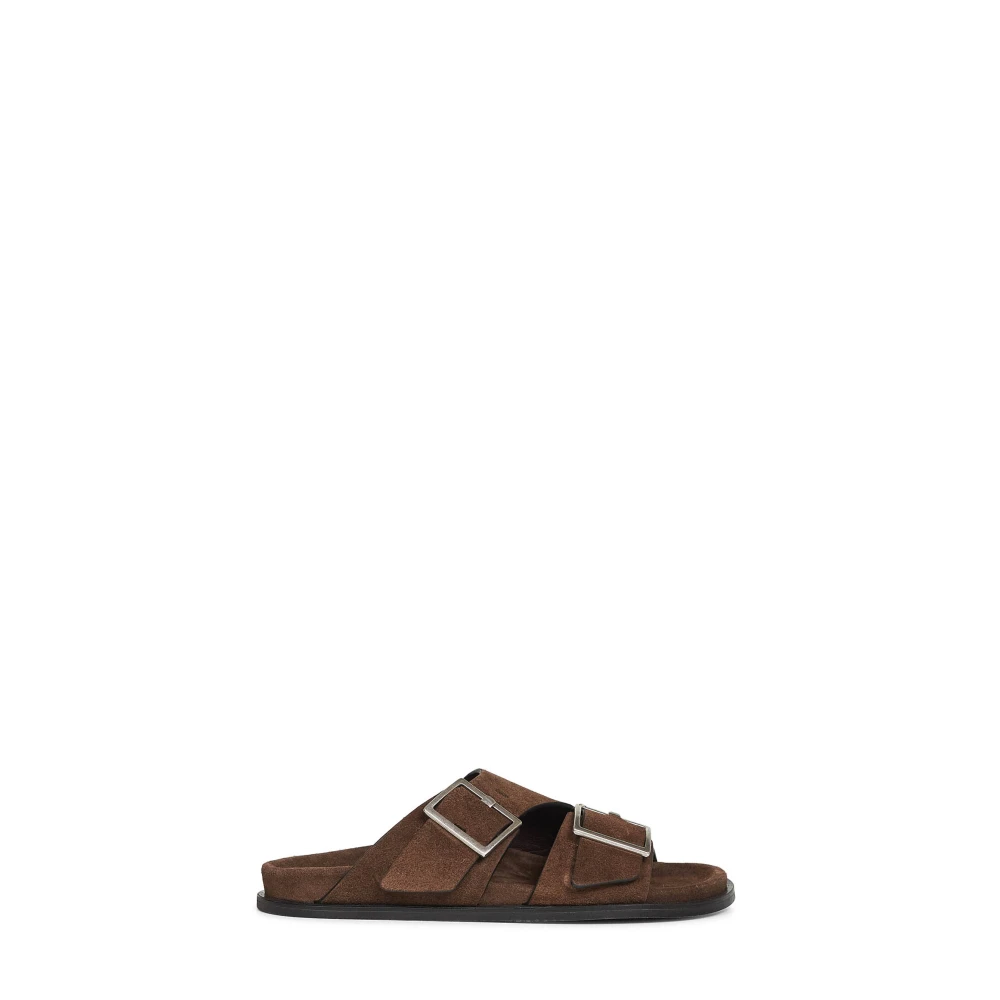Alohas Brown Sliders, Female, 7 Uk, Sandals