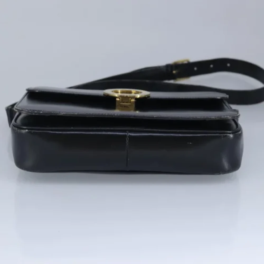 Celine Vintage Pre-owned Leather shoulder-bags Black Dames