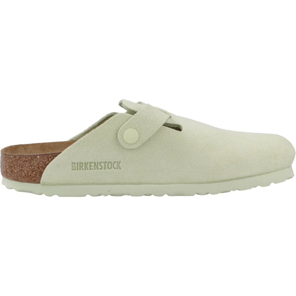 Birkenstock Suede Lädertofflor Green, Dam