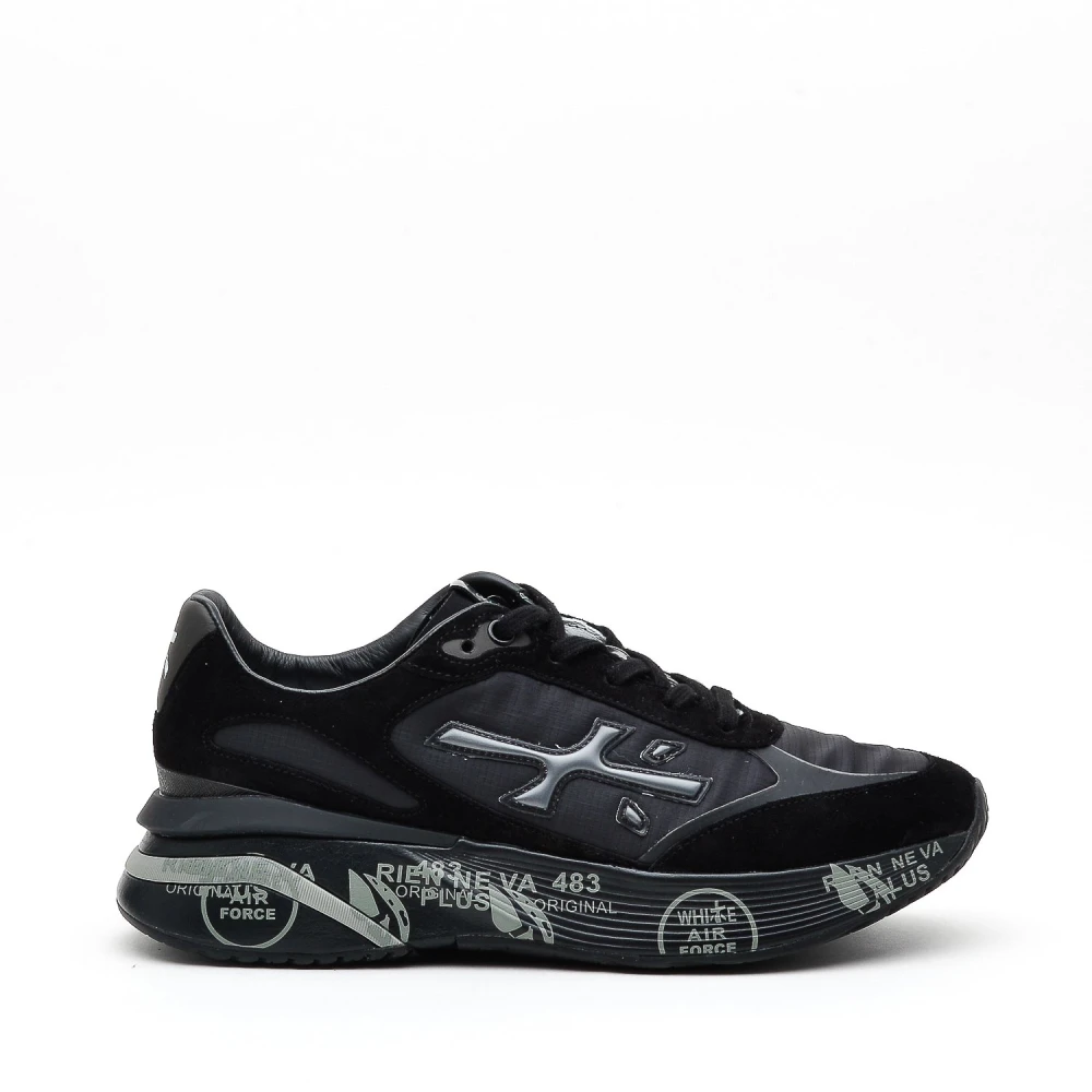 Premiata Zwarte Suède en Stoffen Sneakers Black Dames