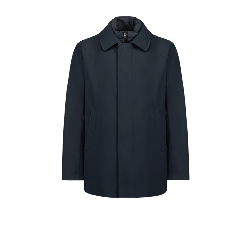 People of Shibuya Waterdichte Parka met Geïsoleerde Kraag Blue Heren