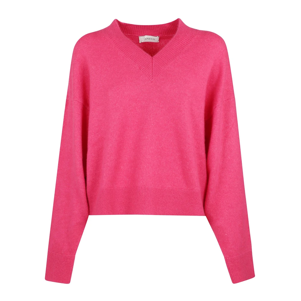 Laneus Mjuk Cashmere Tröja Pink, Dam