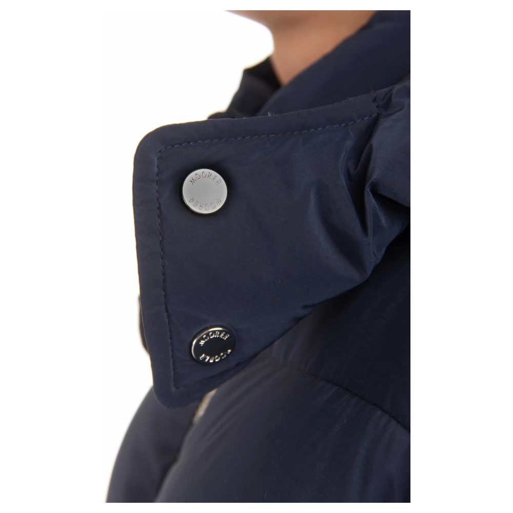 Moorer Blauwe Bomberjack Brett-Os Stijl Blue Heren