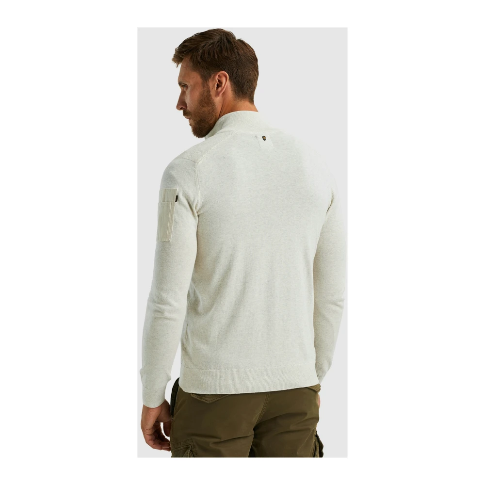 PME Legend Buckley Zip Cardigan Beige Heren