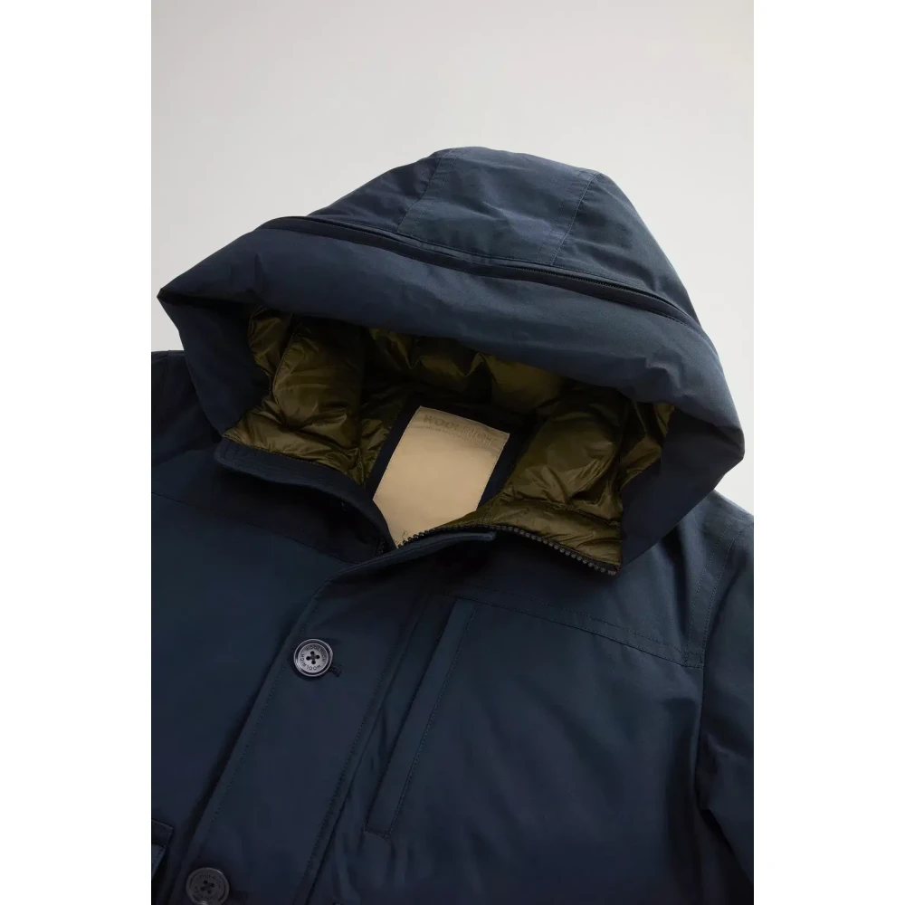 Woolrich Blauwe Bomberjack Melton Style Blue Heren