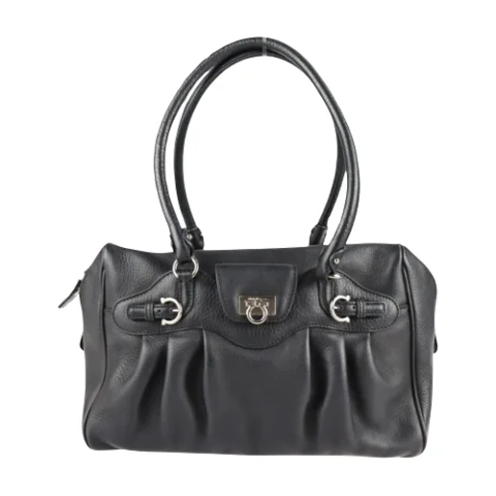 Salvatore Ferragamo Pre-owned Leather handbags Black Dames