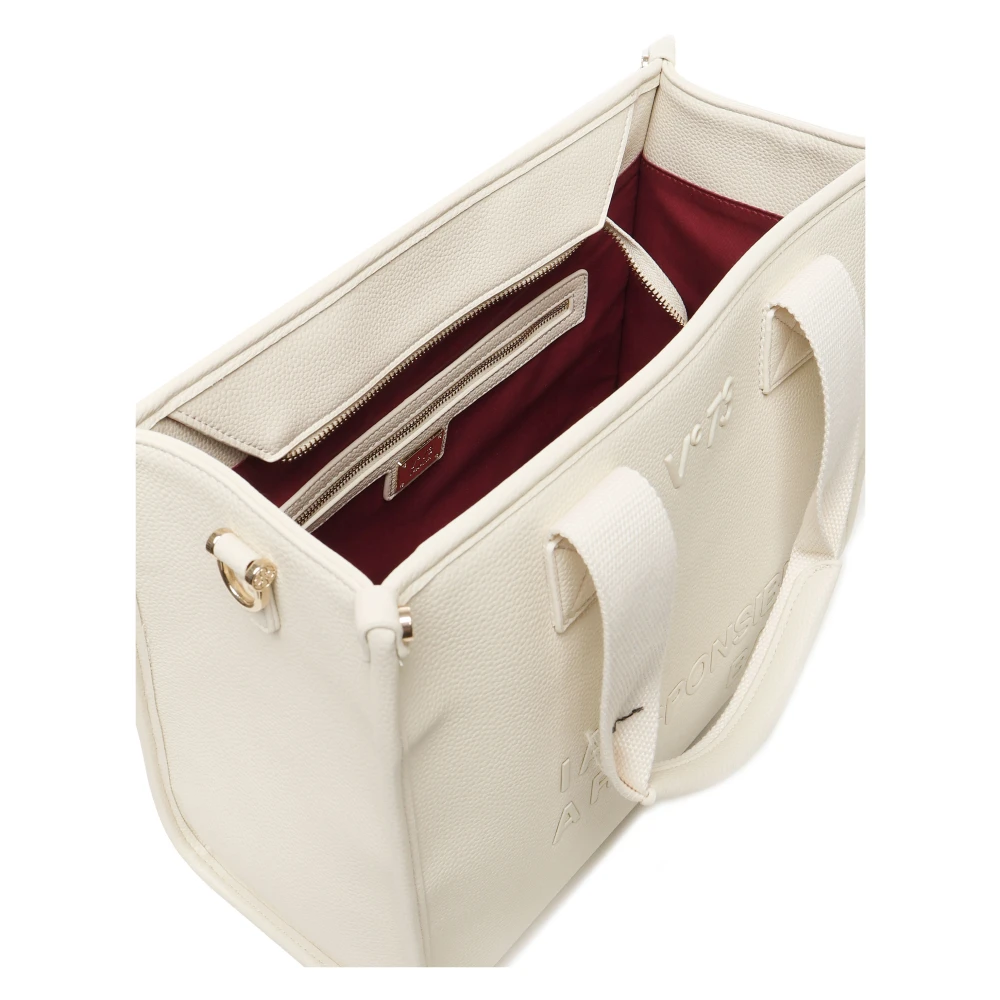 V73 Stijlvolle Witte Winkel Tas met Logo White Dames