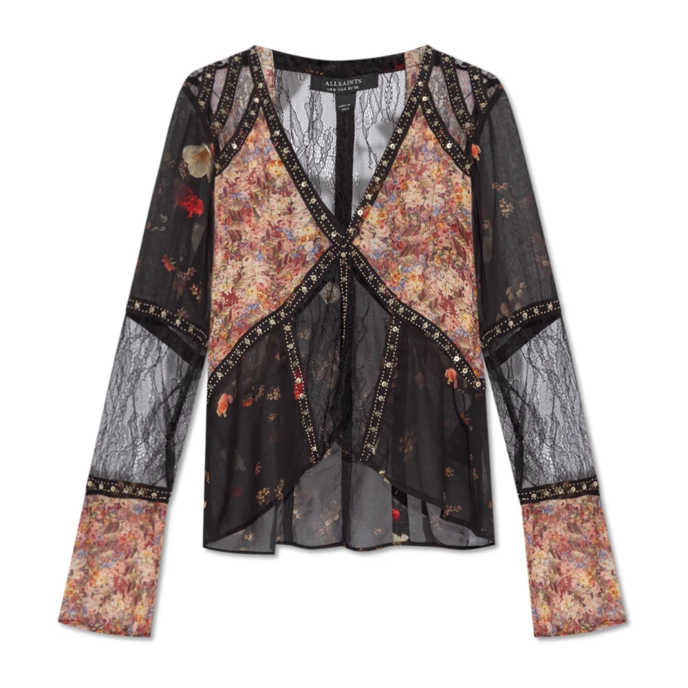 AllSaints Gemengd Materiaal Top Florence Multicolor Dames