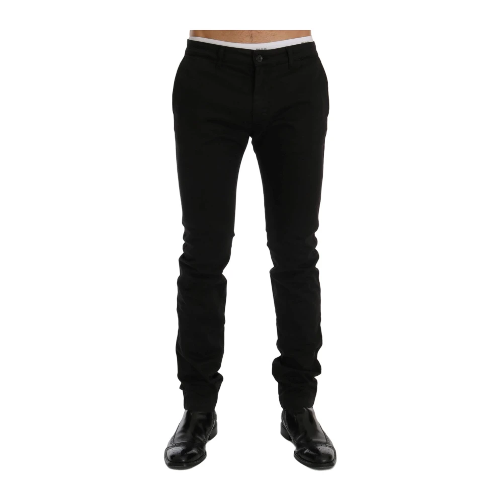 Gianfranco Ferré Men's Black Cotton Stretch Chinos Pants
