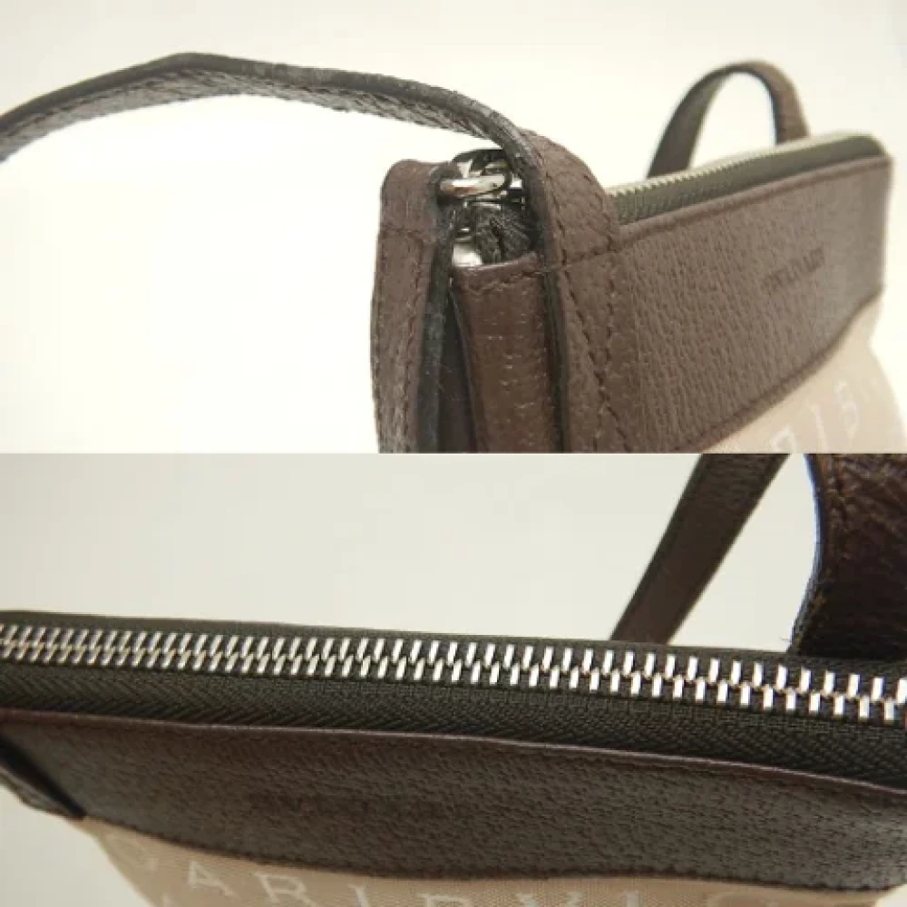 Bvlgari Vintage Pre-owned Canvas shoulder-bags Beige Dames