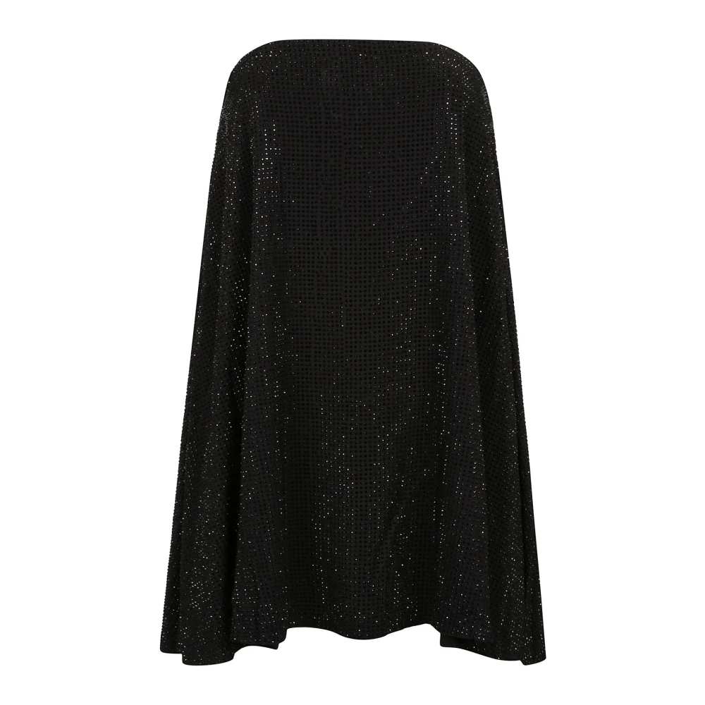 Retrofête Versierde Jurk Cambri Stijl Black Dames