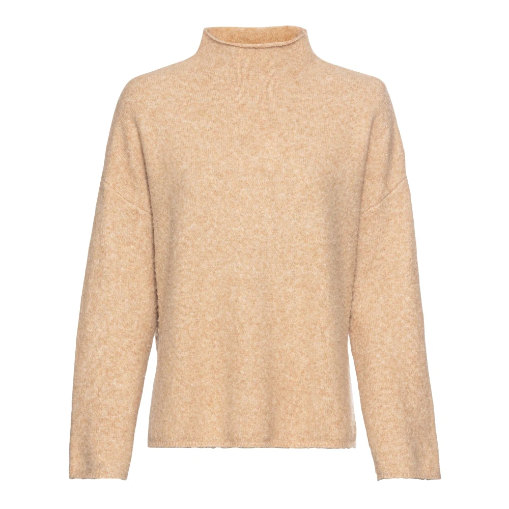 Camel active Wollen Turtleneck Trui Beige Dames