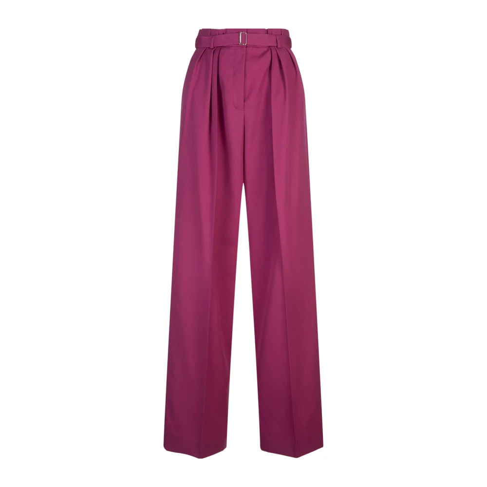 Lanvin Roze Wijde Wollen Broek Pink Dames