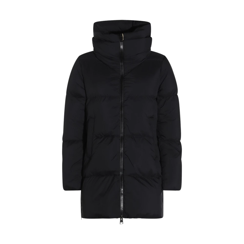 Herno Zwarte donsjas met hoge kraag Black Dames